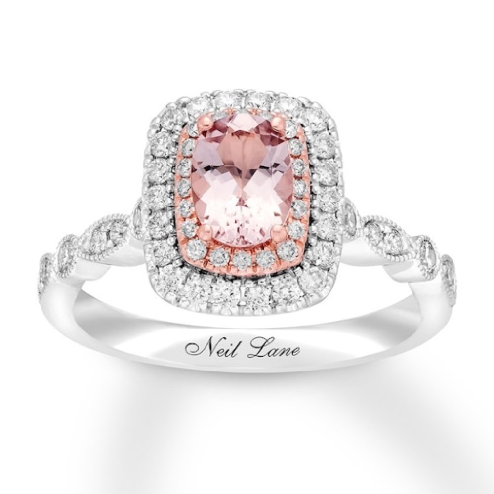 Neil Lane Morganite and Diamond Engagement Ring